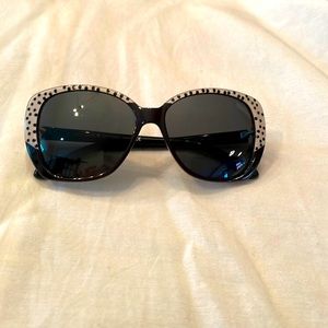 Kate spade dark brown and white sunglasses